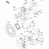 Схема узла: Задний тормоз для Kawasaki ZR750 Z750R ABS