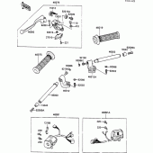 Схема узла: Руль & Пульт управления рулевой для Kawasaki ZX600 GPX600R