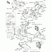 Схема узла: Нижний обтекатель для Kawasaki ZR800 Z800 ABS