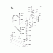 Схема узла: Задний тормозной цилиндр для Kawasaki KLX300R