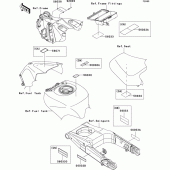 Схема узла: Информационные наклейки для Kawasaki ZX1400 Ninja ZX-14
