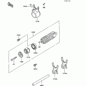 Схема вузла: Change drum/shift fork для Kawasaki EX500 GPZ500