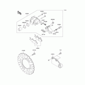 Схема узла: Задний тормоз для Kawasaki EX250 Ninja 250