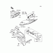 Схема вузла: Задній ліхтар (Stop-сигнал) (s) для Kawasaki ZX636 Ninja ZX-6R