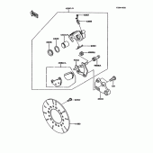 Схема вузла: Заднє гальмо для Kawasaki KMX125