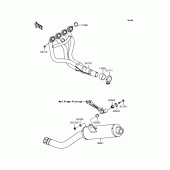 Схема вузла: Вихлопна система для Kawasaki ZR750 Z750