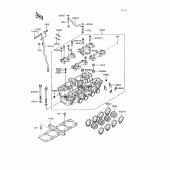 Схема вузла: Головка циліндра для Kawasaki ZG1200 Voyager XII