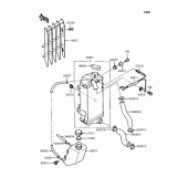 Схема вузла: Радіатор (MX050BE000507) для Kawasaki KMX50 KSR-I