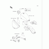Схема вузла: Інформаційні наклейки для Kawasaki VN750 Vulcan 750