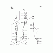 Схема вузла: Задній гальмівний циліндр для Kawasaki ZR750 Zephyr