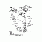 Схема узла: Топливный бак для Kawasaki VN900 Vulcan 900 Classic LT