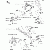 Схема узла: Подножки для Kawasaki ZR750 Z750S