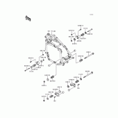 Схема вузла: Кріплення двигуна для Kawasaki ZG1200 Voyager XII