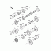 Схема узла: Трансмиссия для Kawasaki ZR1200 ZRX1200 DAEG