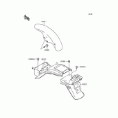 Схема узла: Крыло для Kawasaki ZR1100 Zephyr 1100RS
