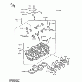 Схема вузла: Головка циліндра для Kawasaki ZX600 Ninja 600R