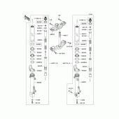 Схема узла: Вилка передней оси для Kawasaki ZR1200 ZRX1200 DAEG