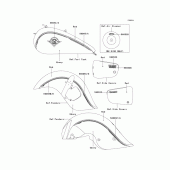 Схема вузла: Decals(ebony/red)(vn1500-r2h) для Kawasaki VN1500 VN1500 Drifter