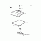 Схема вузла: Клапанна кришка Kawasaki KX450 KX450F