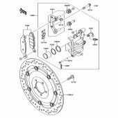 Схема узла: Передний тормоз для Kawasaki BJ250