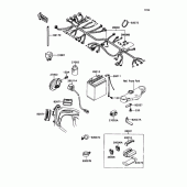 Схема узла: Электрооборудование для Kawasaki ZX750 Ninja ZX-7