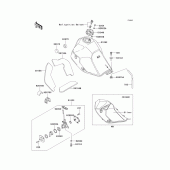 Схема вузла: Паливний бак для Kawasaki KL650 KLR650