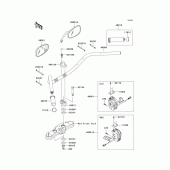 Схема вузла: Кермо & Пульт управління рульовим для Kawasaki VN1700 Vulcan 1700 Nomad