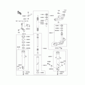 Схема вузла: Вилка передньої осі для Kawasaki EX250 ZZR250