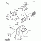 Схема узла: Воздушный фильтр для Kawasaki ZX600 Ninja 600R