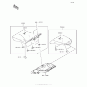 Схема вузла: Сидіння для Kawasaki ZX1000 Ninja 1000 ABS