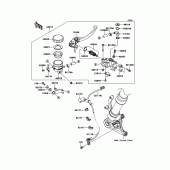 Схема узла: Передний тормозной цилиндр для Kawasaki ZX1000 Z1000SX ABS