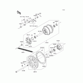 Схема вузла: Ступиця заднього колеса для Kawasaki VN900 VN900 Classic