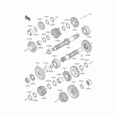 Схема узла: Трансмиссия для Kawasaki EN500 Vulcan 500 LTD