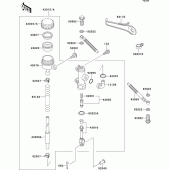Схема узла: Задний тормозной цилиндр для Kawasaki ZX600 ZZ-R600