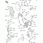 Схема вузла: Кріплення двигуна для Kawasaki VN800 Vulcan 800 Drifter