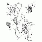Схема узла: Крышка двигателя для Kawasaki ZX1000 Ninja 1000 ABS