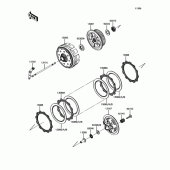 Схема вузла: Зчеплення для Kawasaki KX450 KX450F