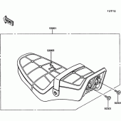 Схема узла: Сиденье для Kawasaki VN750 VN750 Twin