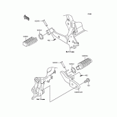 Схема узла: Подножки для Kawasaki KL110 KSR