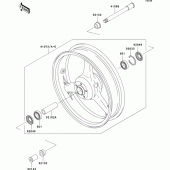 Схема узла: Ступица переднего колеса для Kawasaki ZX900 Ninja ZX-9R