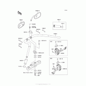Схема вузла: Кермо & Пульт управління кермовим для Kawasaki VN1700 Vulcan 1700 Voyager