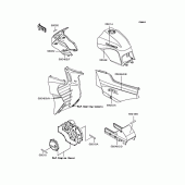 Схема узла: Наклейки (Ebony/Gray) для Kawasaki ZX900 GPZ900R