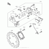 Схема вузла: Заднє гальмо для Kawasaki ZX636 Ninja ZX-6R KRT Edition