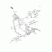 Схема вузла: Кріплення двигуна для Kawasaki VN1600 Vulcan 1600 Nomad