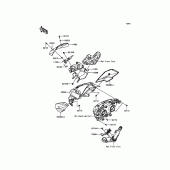 Схема узла: Облицовочные элементы для Kawasaki ER300 Z300 ABS