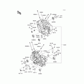 Схема узла: Картер двигателя для Kawasaki VN900 Vulcan 900 Classic LT