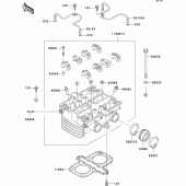 Схема вузла: Головка циліндра для Kawasaki EX500
