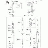 Схема вузла: Вилка передньої осі для Kawasaki EJ650 W650