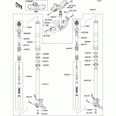 Схема узла: Вилка передней оси для Kawasaki ZX636 Ninja ZX-6R