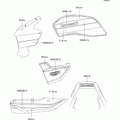 Схема вузла: Decals(ebony/gray) для Kawasaki ZR1100 ZRX1100